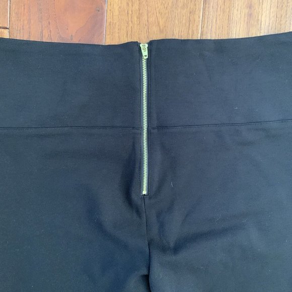 bebe Women's Tuxedo Black Tapered Leg Back Zip Flat Front Dress Pants Size M - Picture 5 of 14